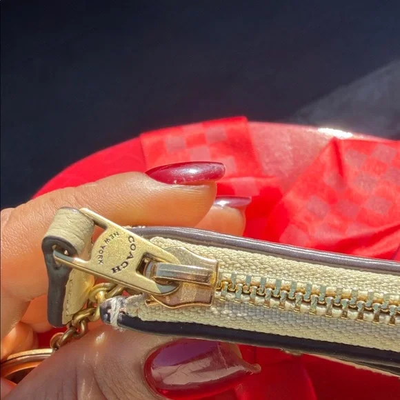 Coach Gold Studded Wristlet - Picture 3 of 8